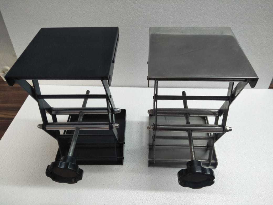 Laboratory Jack - Stainless Steel And Mild Steel, Ideal For Hot Plates, Burners, Baths, Glassware - 12-month Warranty, Perfect For Pharmaceutical Research And Education