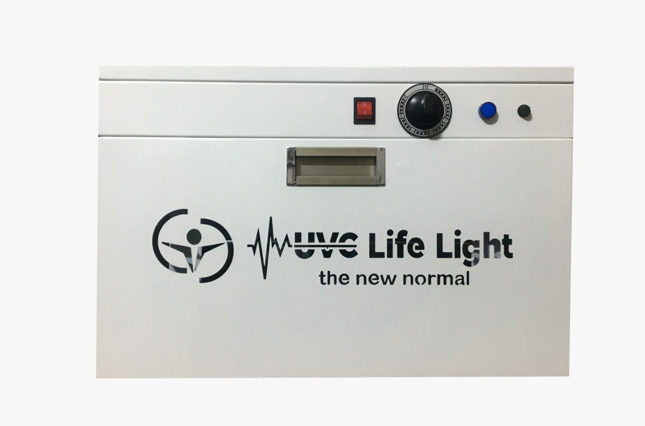 Uv-c Disinfection Chamber Box - Stainless Steel, 62 Cm, White | Kills 99.9% Bacteria & Viruses, Easily Movable Trolley Design, 3 Uvc Germicidal Bulbs, Certified Safety Standards