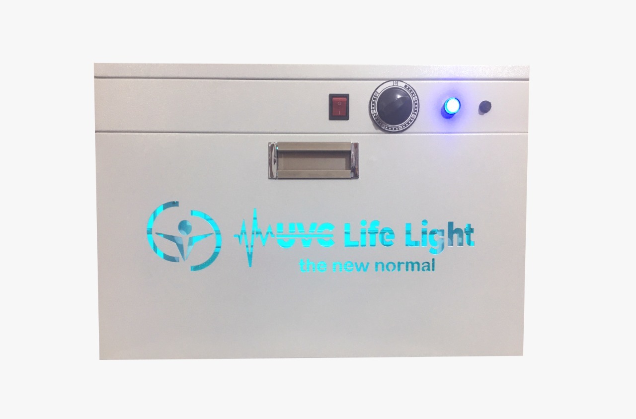 Uv-c Disinfection Chamber Box - Stainless Steel, 62 Cm, White | Kills 99.9% Bacteria & Viruses, Easily Movable Trolley Design, 3 Uvc Germicidal Bulbs, Certified Safety Standards