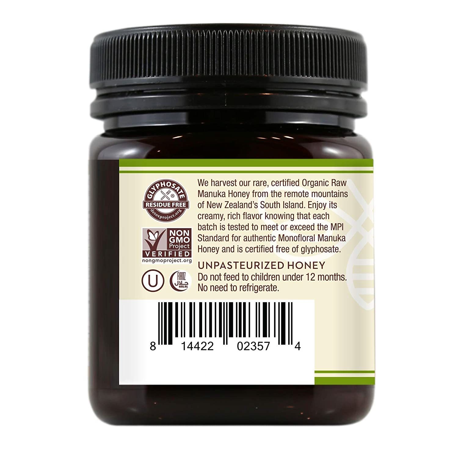 Wedderspoon Raw Organic Manuka Honey Kfactor 16+ - 8.8 Ounce (250 G) | Promotes Healthy Growth, Vegetarian Product, Pure Honey