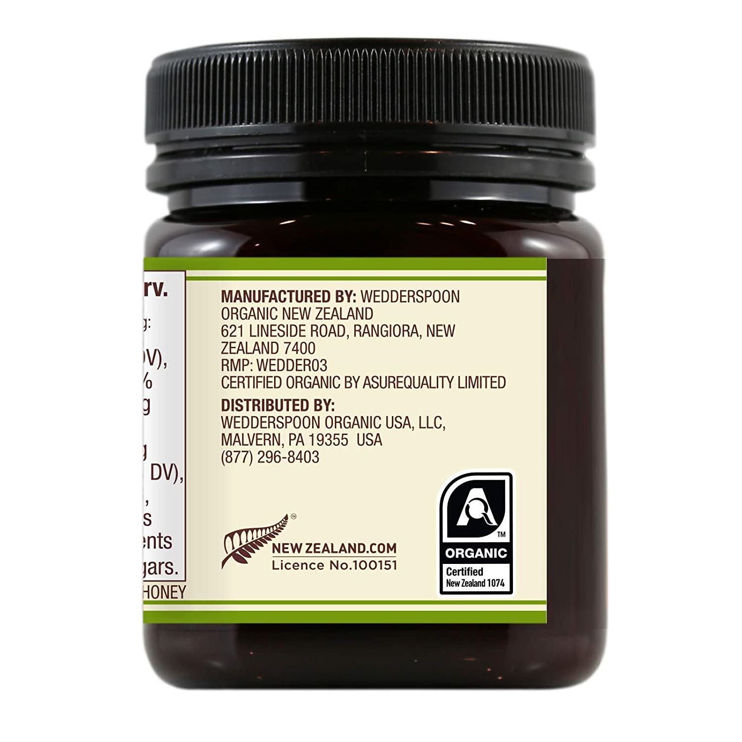 Wedderspoon Raw Organic Manuka Honey Kfactor 16+ - 8.8 Ounce (250 G) | Promotes Healthy Growth, Vegetarian Product, Pure Honey