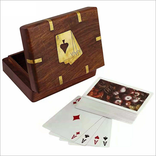 Wooden Card Box - Premium Solid Wood, Elegant Design , Ample Storage Space for Cards