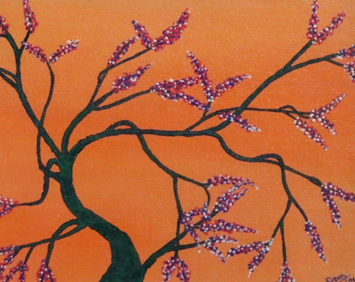 टेंजेरीन ट्री पेंटिंग मीडियम: ऑयल