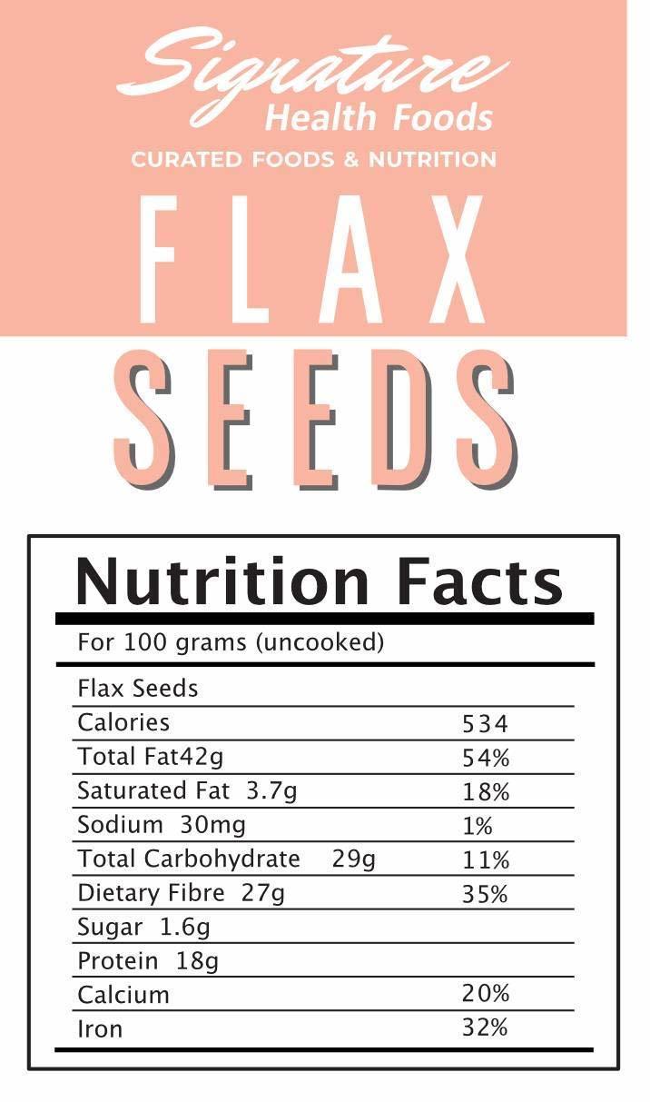 Signature Health Foods Flax Seeds 400 Grams Efficacy: Promote Healthy & Growth