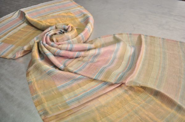 Fine Wool Zari Space Dyeing Stole