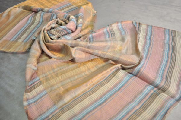 Fine Wool Zari Space Dyeing Stole