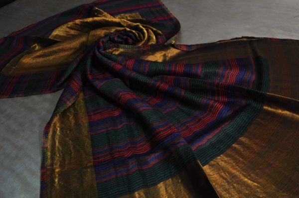 Fine Wool Zari Space Dyeing Shawls