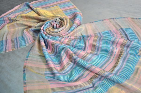 Fine Wool Zari Space Dyeing Shawls