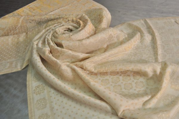 Fine Wool Zari Self Shawls