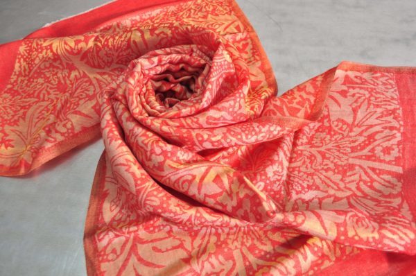 Fine Wool Zari Self Design Stole