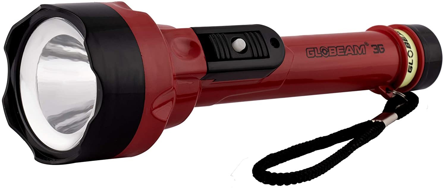 Globeam 3g Smd Led Torch - Abs Plastic Body, 0.75 Watt Smd, 75 Lumen Brightness | 100+ Hours Usage, Dual Flasher Switch, Cool White Light