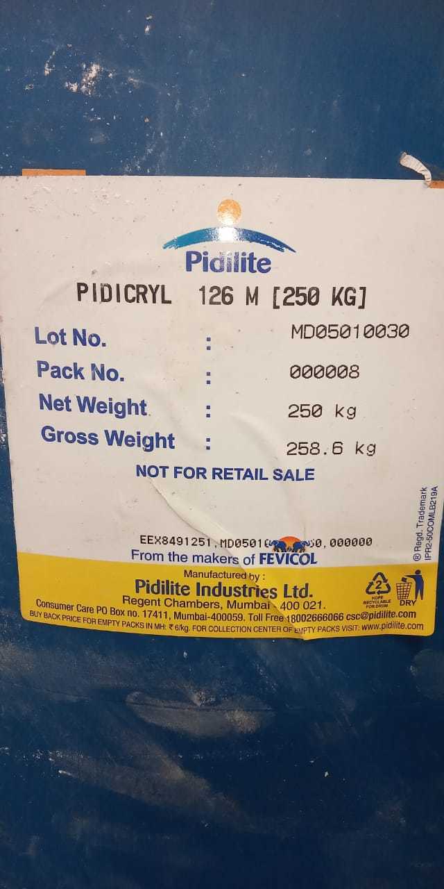Pdicryl 126 M Chemical Name: Styrene Acrylic Copolymer