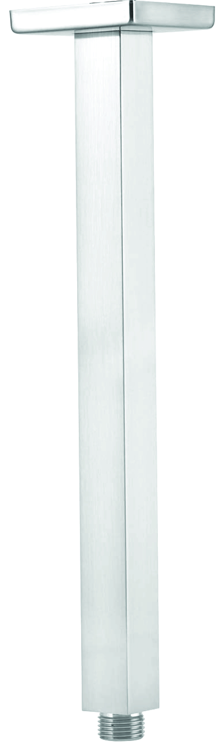 Ss Shower Arm - Brass, 12-inch Round, Chrome Finish | Durable, Rust-resistant, Ceiling-mounted, Threaded Connection, 1-year Warranty