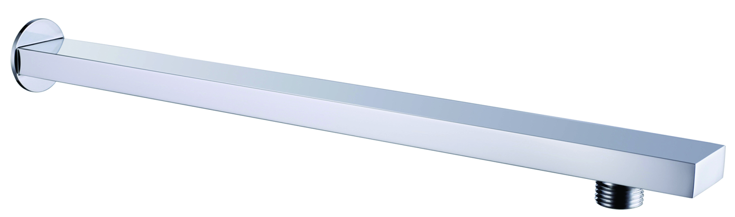 Ss Shower Arm - Brass, 12-inch Round, Chrome Finish | Durable, Rust-resistant, Ceiling-mounted, Threaded Connection, 1-year Warranty