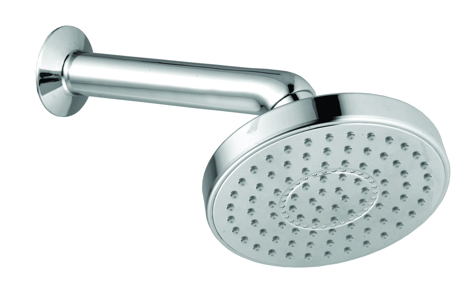 Abs Shower - Abs Plastic, Standard Size, Polished Chrome Finish | Wall-mounted Design, Adjustable Spray Patterns, 2.5 Gpm Flow Rate