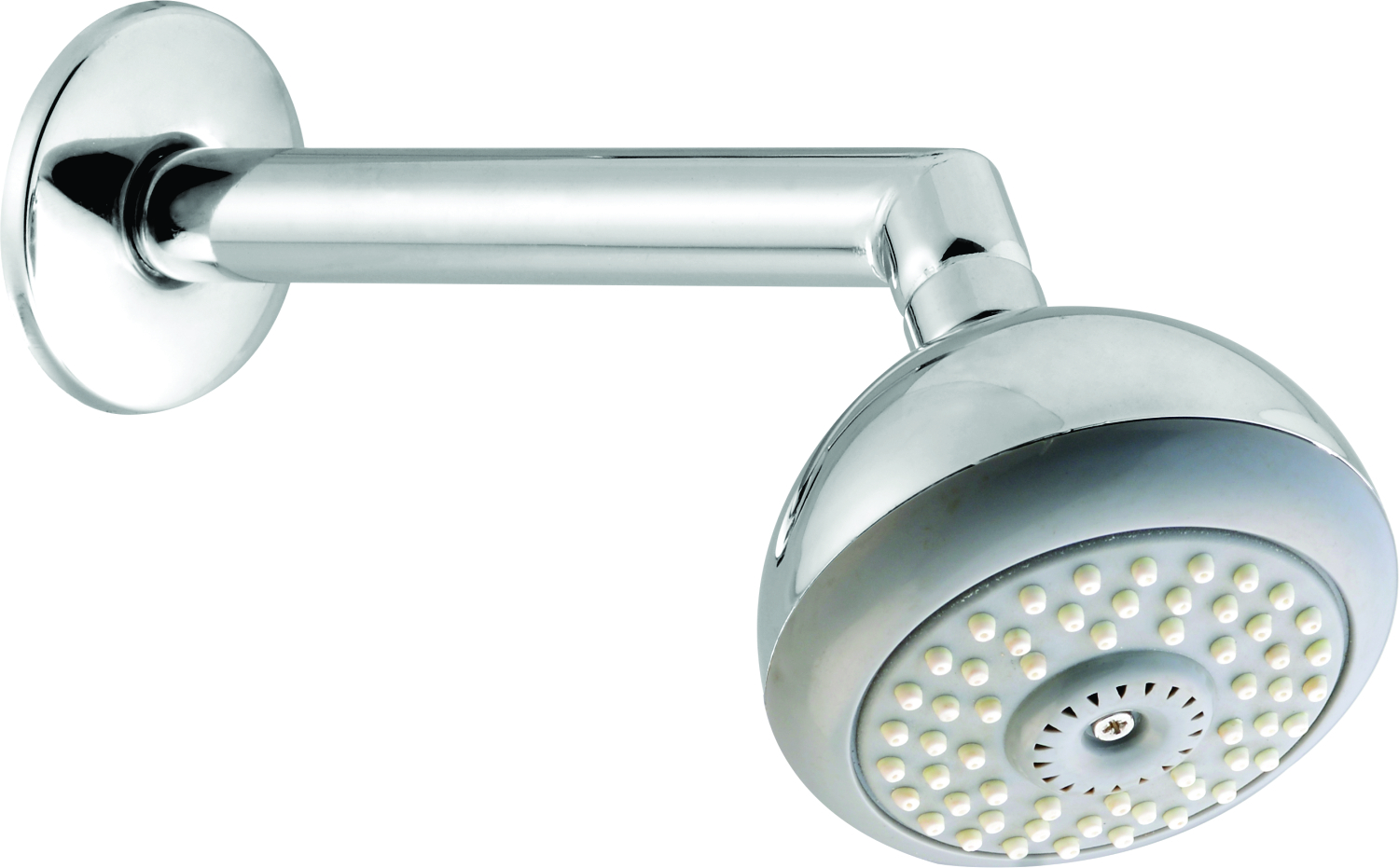 Abs Shower - Abs Plastic, Standard Size, Polished Chrome Finish | Wall-mounted Design, Adjustable Spray Patterns, 2.5 Gpm Flow Rate