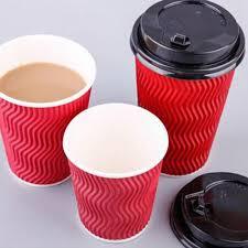 Ripple Wall Paper Cup - Paper, 4oz, 7oz, 8oz, 12oz, 16oz | Eco-friendly, Disposable Design, Variety Of Colors And Sizes