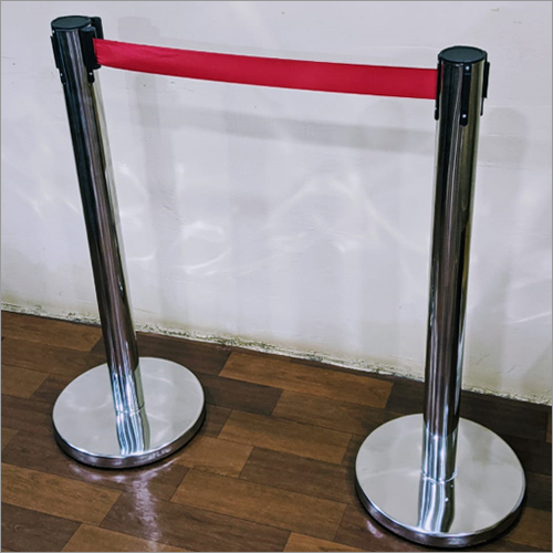 Que Manager - Stainless Steel, 3 Feet | Silver Color, Manual Que Line Management For Hotels, Shopping Malls, Airports, Public Areas