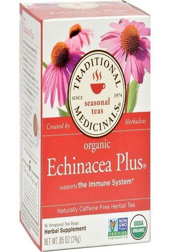 Traditional Medicinals Teas Organic Echinacea Plus Tea 16 Bag Efficacy: Promote Healthy & Growth