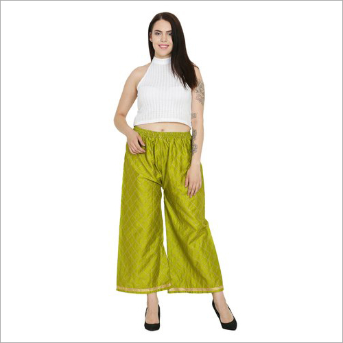 Ladies Plain Palazzo - Casual Cotton Blend, Washable, Available in Sizes S, M, L, XL | Ideal for All Season Wear