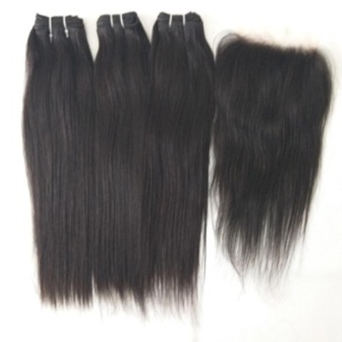 Natural Color Wholesale Price No Tangle No Shedding ,Remy Virgin Straight Human Hair