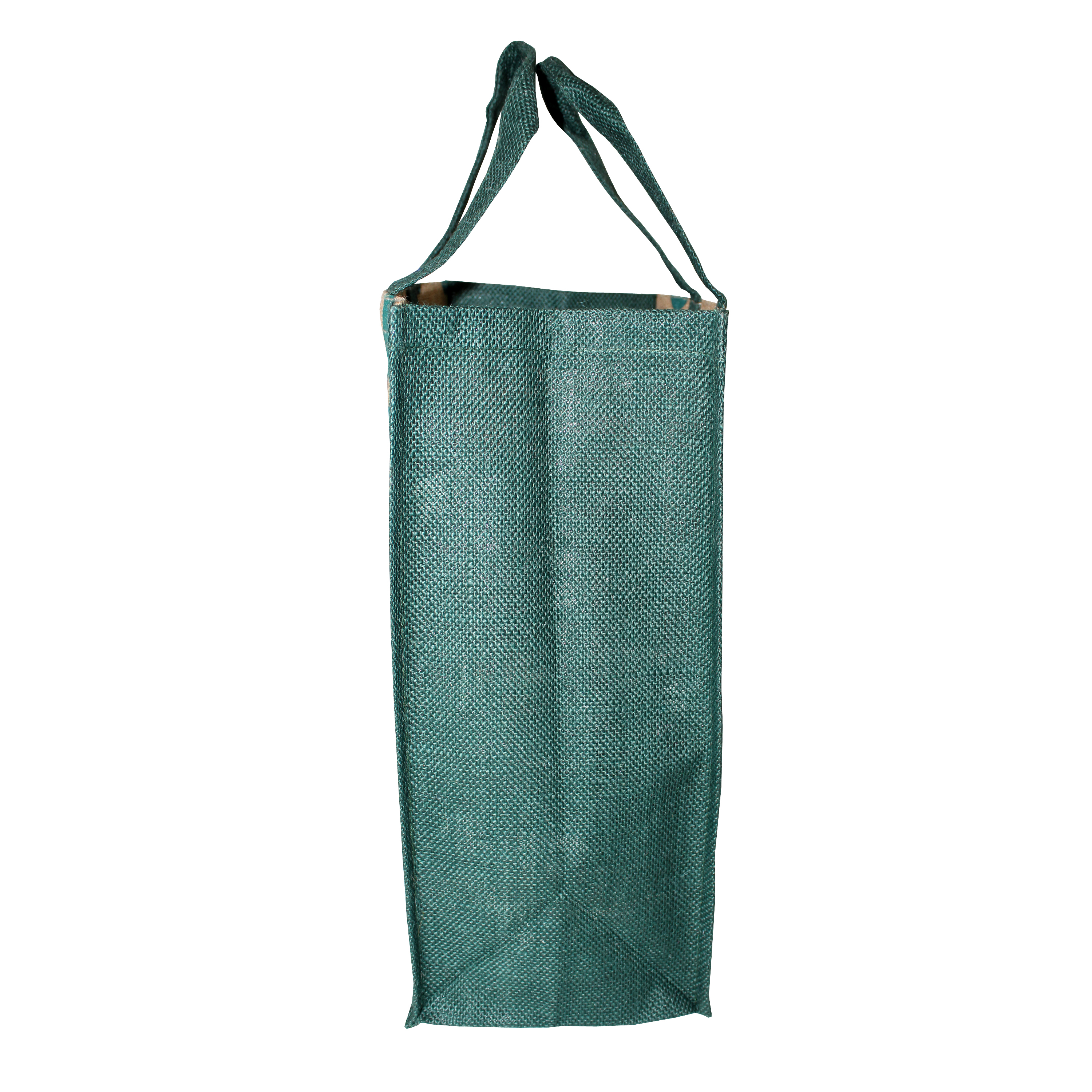 Pp Laminated Jute Shopping Bag - 36x28x15 Cm, Re-useable, Bio-degradable, Eco-friendly, Customized Logo Print