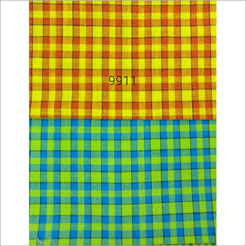 Dyed Check Fabric - Custom Length, Vibrant Color Options | Ideal for Textile Industries, Variable Yarn Count