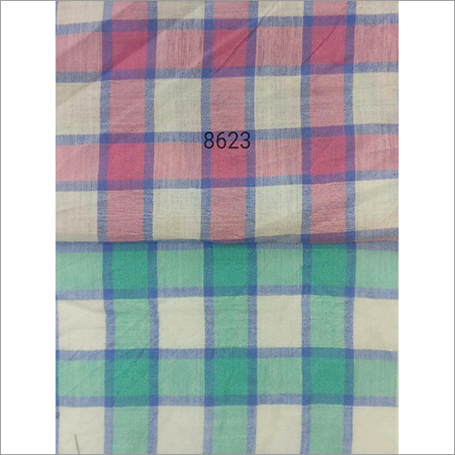 Textile Check Fabric - Customizable Length and Yarn Count | Available in Various Colors for Textile Industries