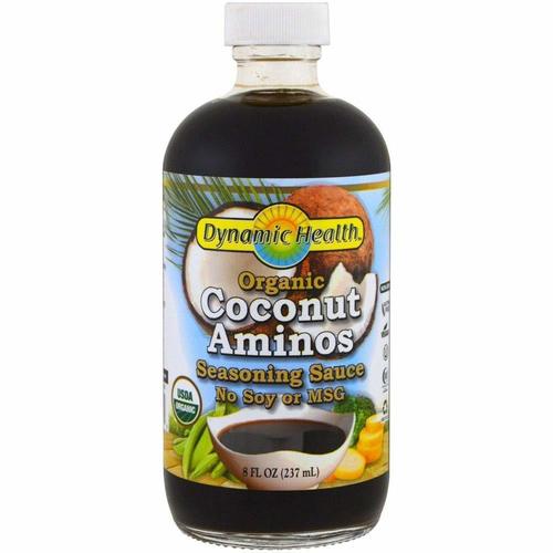 Dynamic Health Laboratories, Organic Coconut Aminos, Seasoning Sauce, 8 Fl Oz (237 Ml) Efficacy: Promote Healthy & Growth