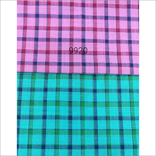 Dyed Check Fabric - Custom Length, Vibrant Color Options | Ideal For Textile Industries, Variable Yarn Count