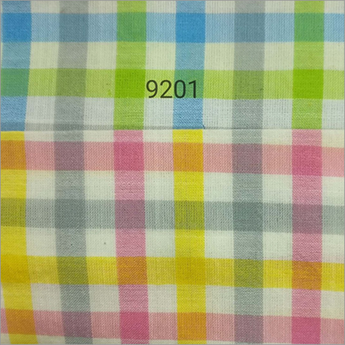 Dyed Check Fabric - Custom Length, Vibrant Color Options | Ideal For Textile Industries, Variable Yarn Count