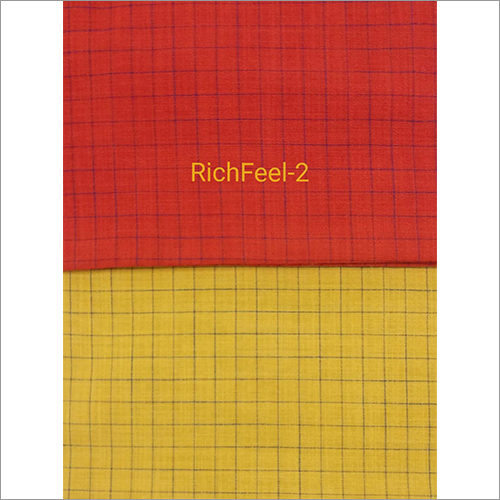 Rich Feel Check Fabric - Textile Material, Available In Various Colors | Custom Length And Yarn Count, Unique Texture For Versatile Uses