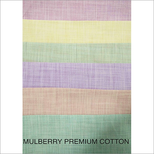 Mulberry Premium Cotton Fabric - 100% Cotton, Light Texture, Available in Various Colors | Custom Length As Per Requirement