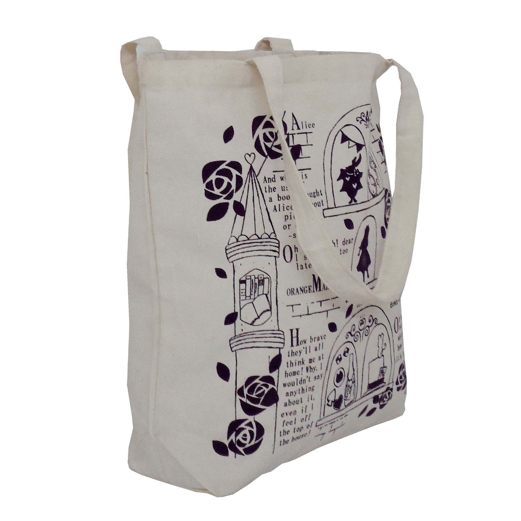 Natural Cotton Tote Bag With Inside Open Hanging Pocket Capacity: 10 Kgs Kg/day