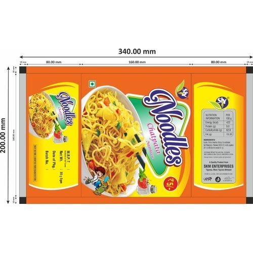 Noodles Packaging Material Pouches - Pvc, Custom Size And Shape, Versatile Color Options | Durable Flexible Packaging Solutions