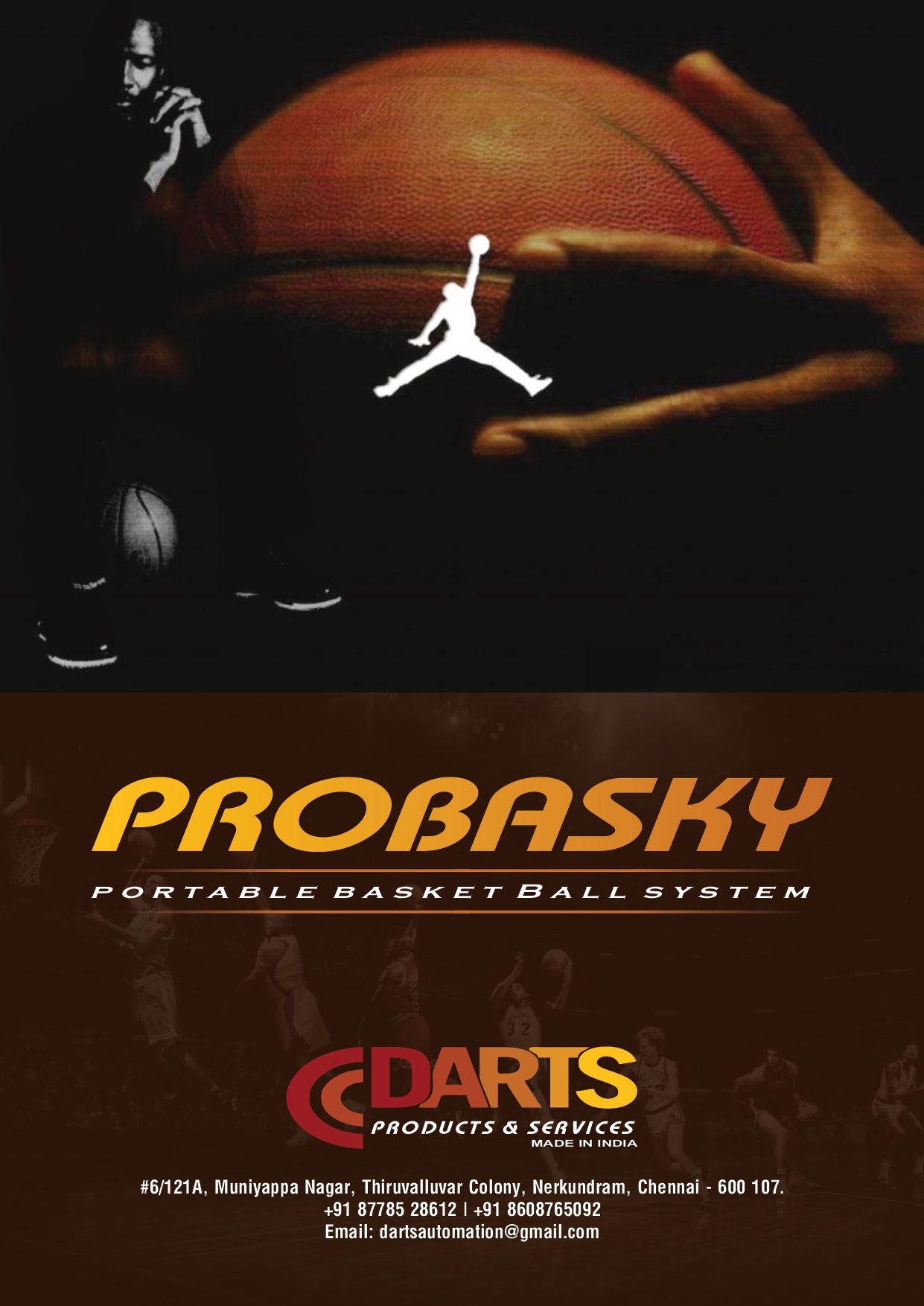 Transparent Probasky -Portable Basketball Unit