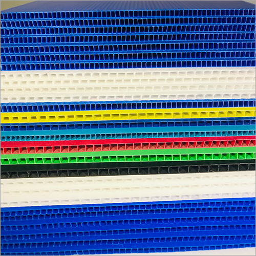 Plastic Protection Flute Board - Polypropylene , 1600X2000 mm , Multicolor , Rigid Design, Waterproof Surface for Graphics and Displays