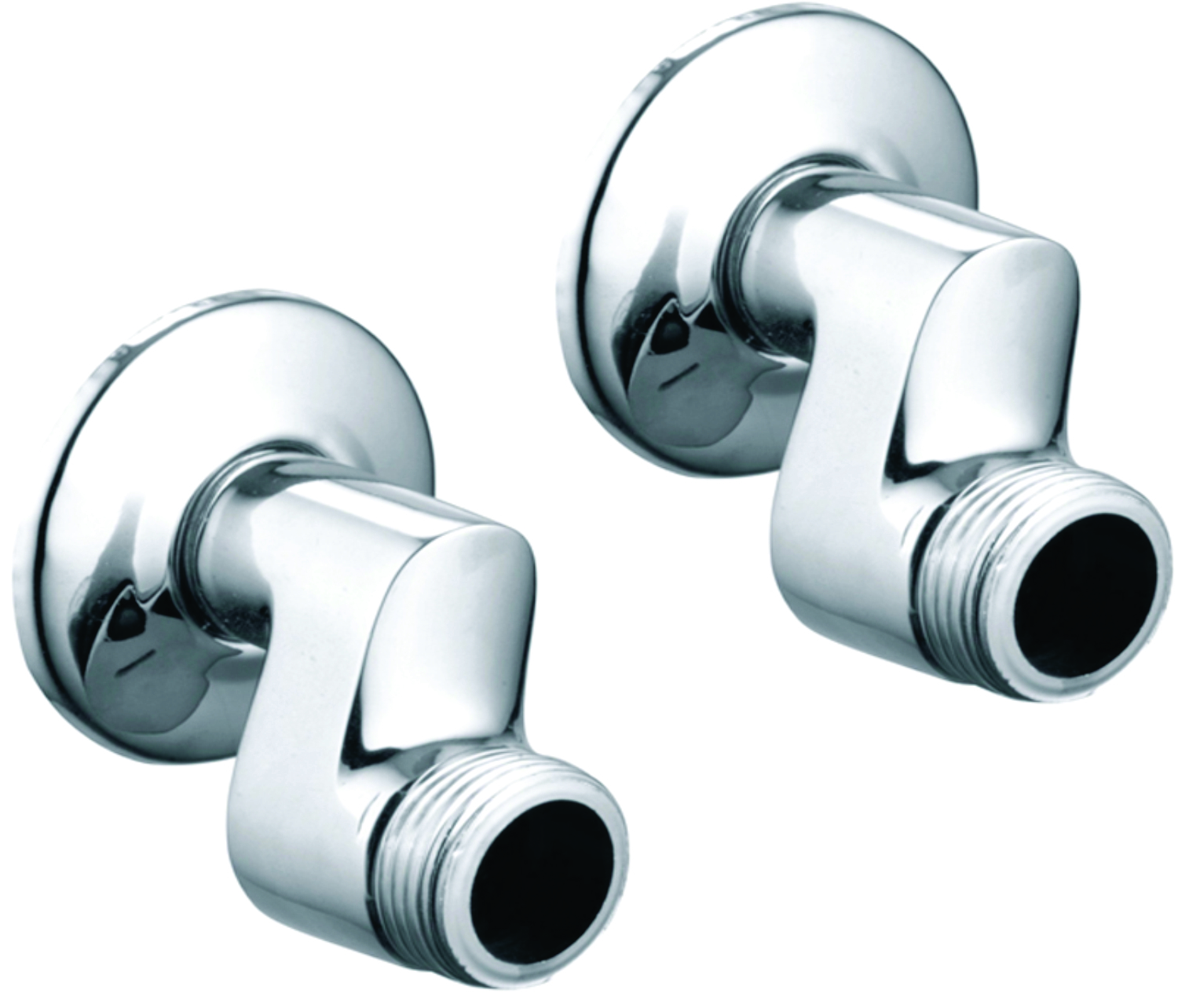 Jaguar Type Wall Mixer Leg - Brass Material, Standard Size, Silver Chrome Finish | Durable, Corrosion-resistant, Wall Mount Design