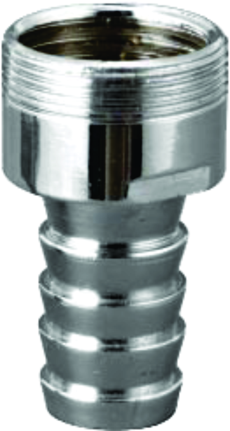 Brass Nozzle - High Flow Rate, Standard Size, Silver Chrome Coated Finish | Corrosion-resistant, Precision Machined, Manual Threaded Connection