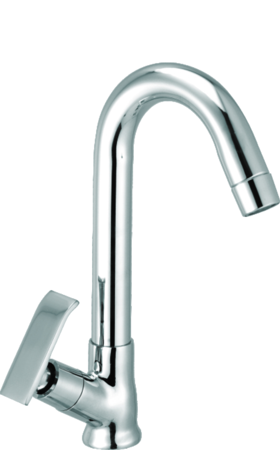 Wall Mixer Tap With Bend - Color: Sliver