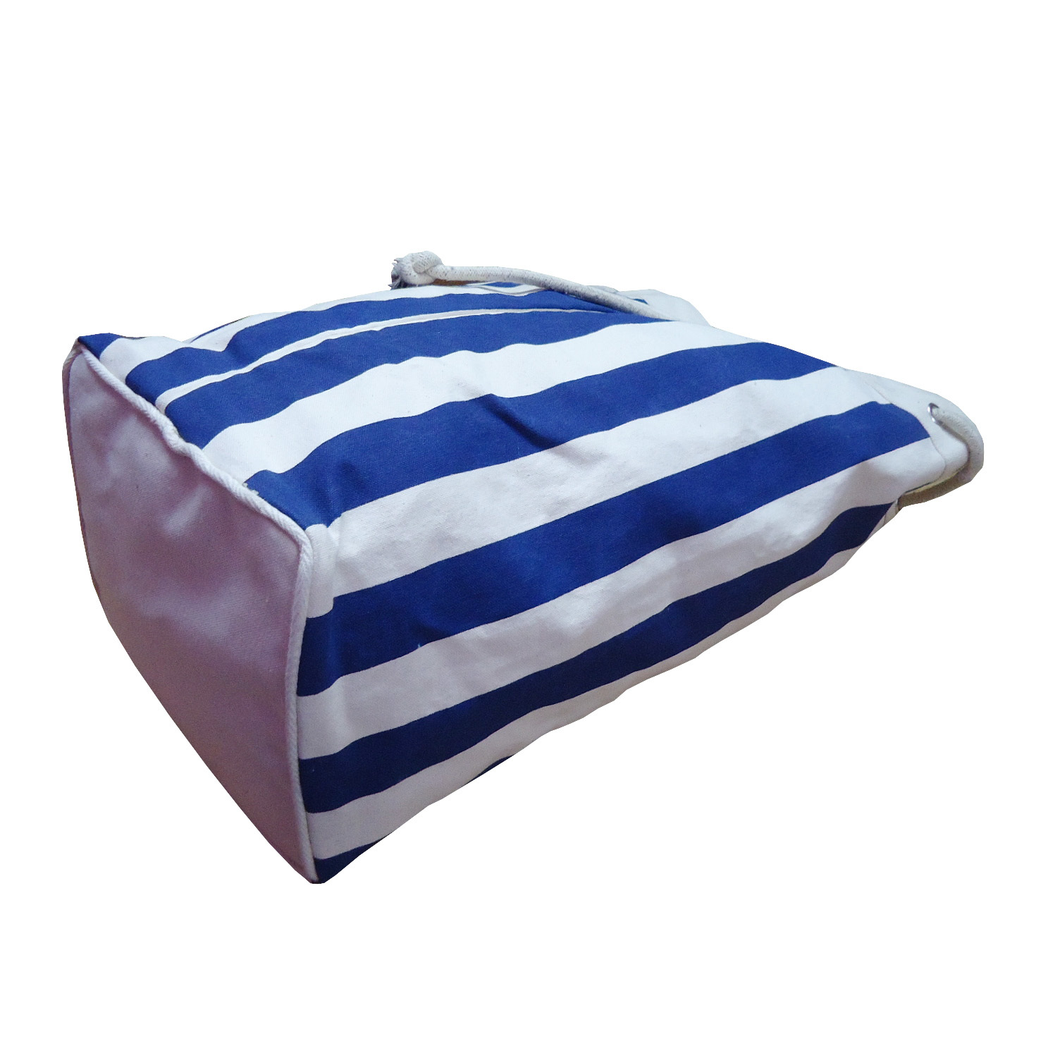 Natural Canvas Striped Print Drawstring Duffle Bag Capacity: 250 Gram Kg/day