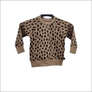 लड़कों के लिए ब्राउन प्रिंटेड स्वेटर