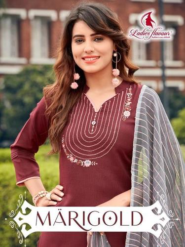 Marigold Rayon Kurtis Catalogue Set - Color: As Per Catalog