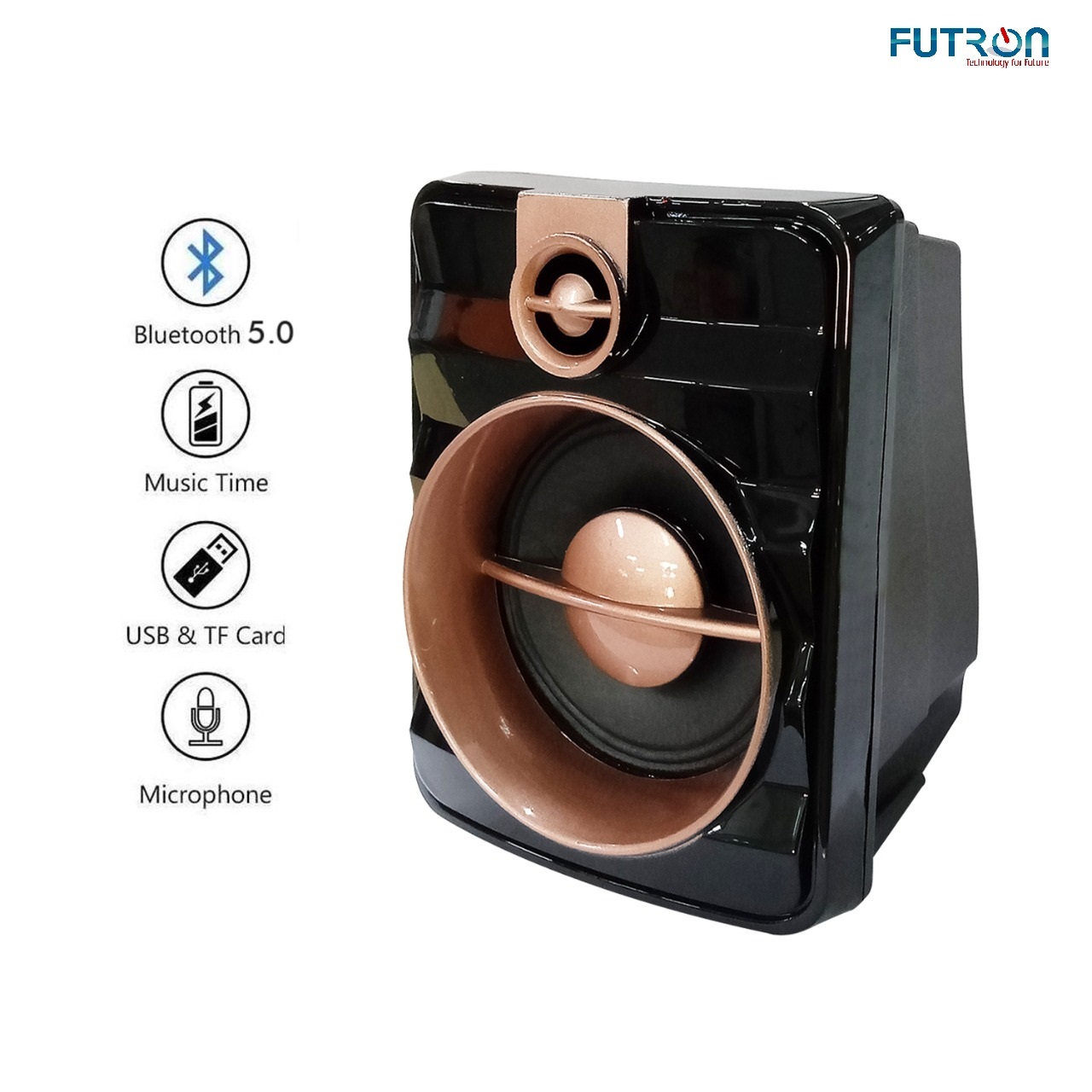 Bt Speaker Drum - Abs Material, 5 Watt Power | Bluetooth 4.0, Fm Radio, Aux, Usb, Tf Card, Rechargeable Battery