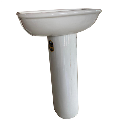 White Wash Basin - Ceramic, Wall Mounted, White | Elegant Design for Modern Bathrooms, Easy to Clean and Install