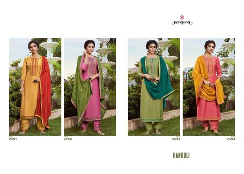 Washable Rangoli Designer Suits Catalogue Set