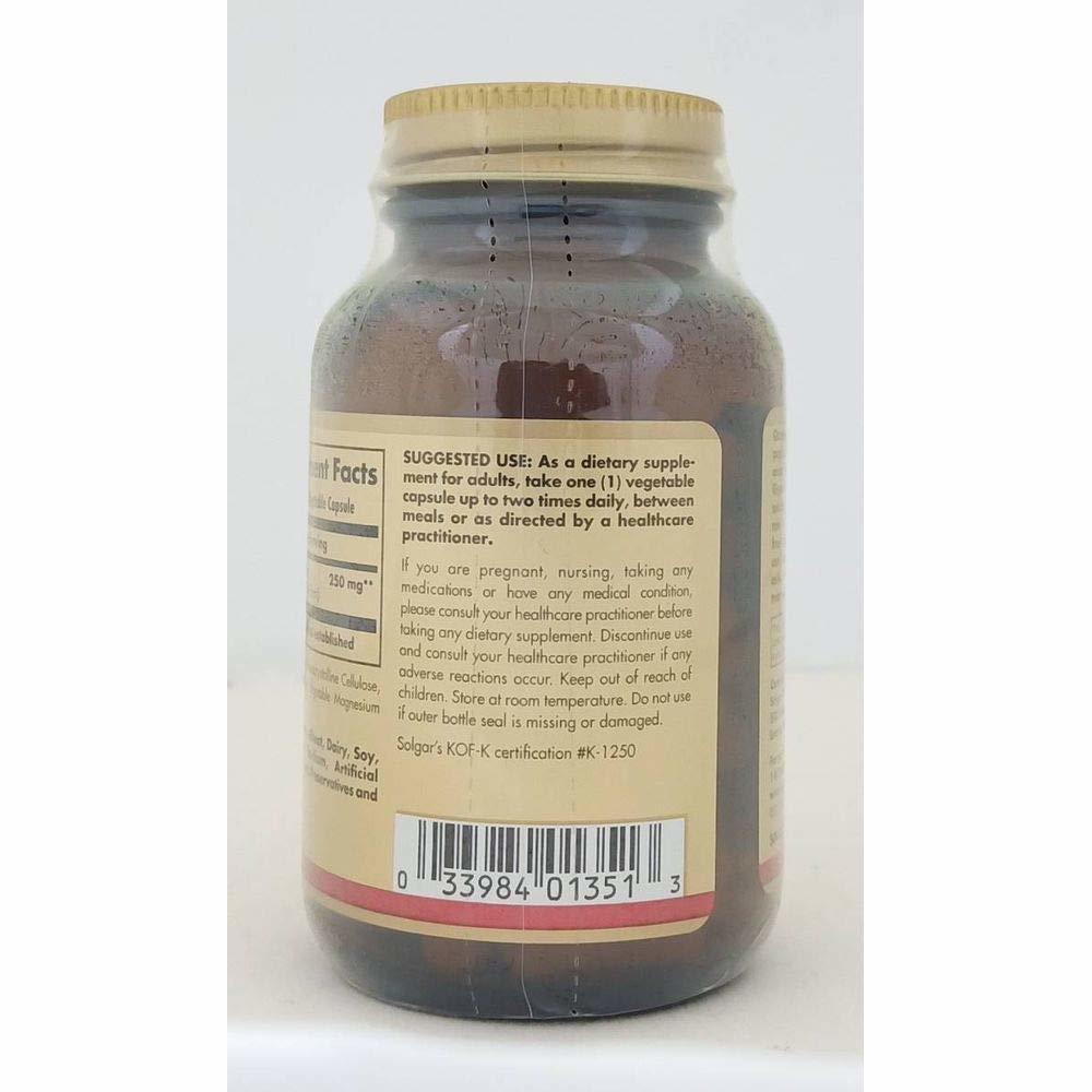 Solgar - Reduced L-glutathione 250 Mg, 60 Vegetarian Capsules | Dairy-free, Gluten-free, No Artificial Additives
