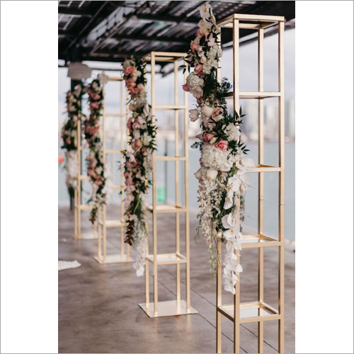 Metal Flower Pillars