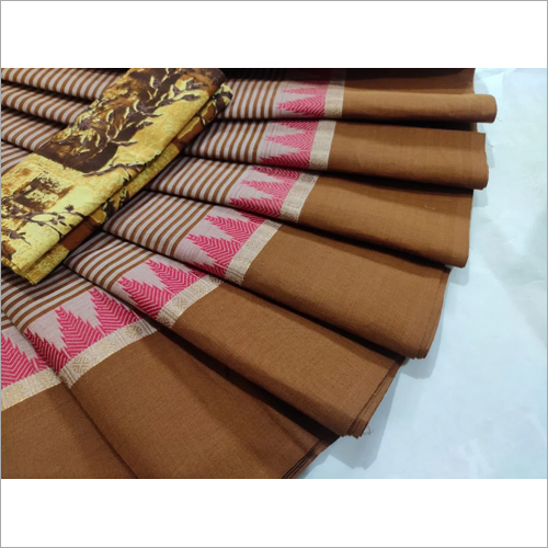 Ladies Pure Cotton Saree - Soft and Breathable Cotton Fabric, Perfect for Casual Wear Through All Seasons