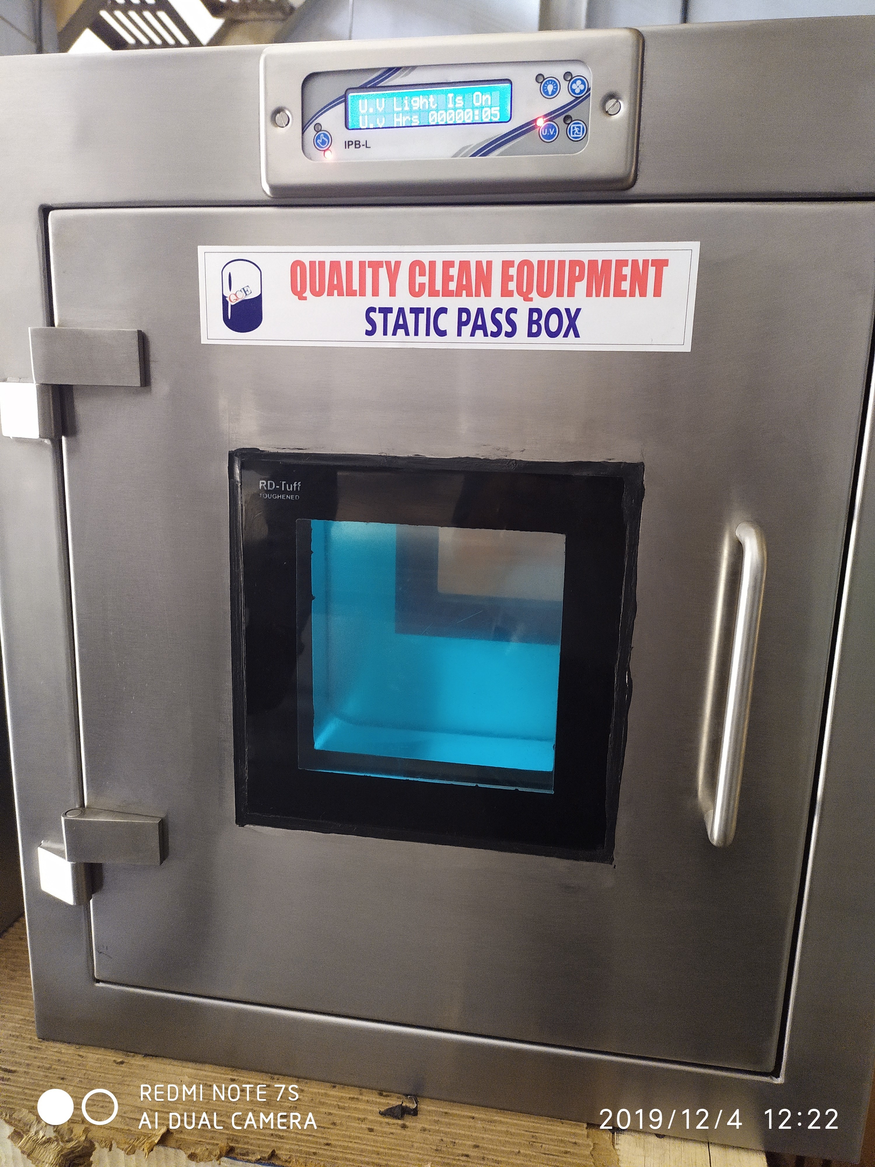 Static Pass Box - Frame Material: Stainless Steel